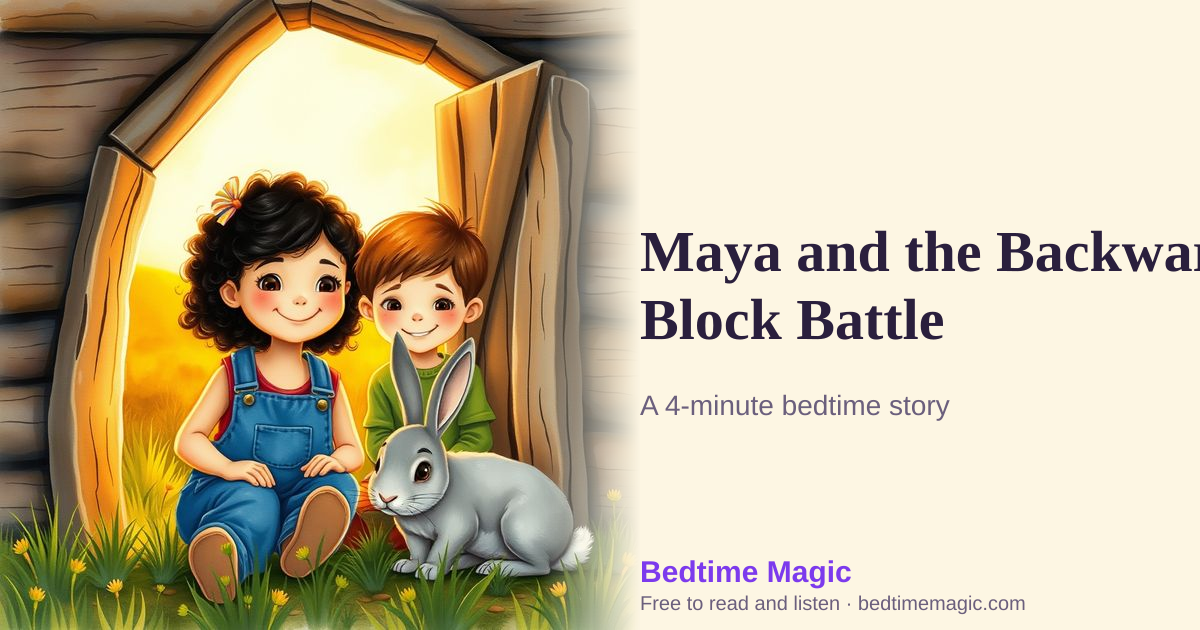Illustration for Maya and the Backwards Block Battle
