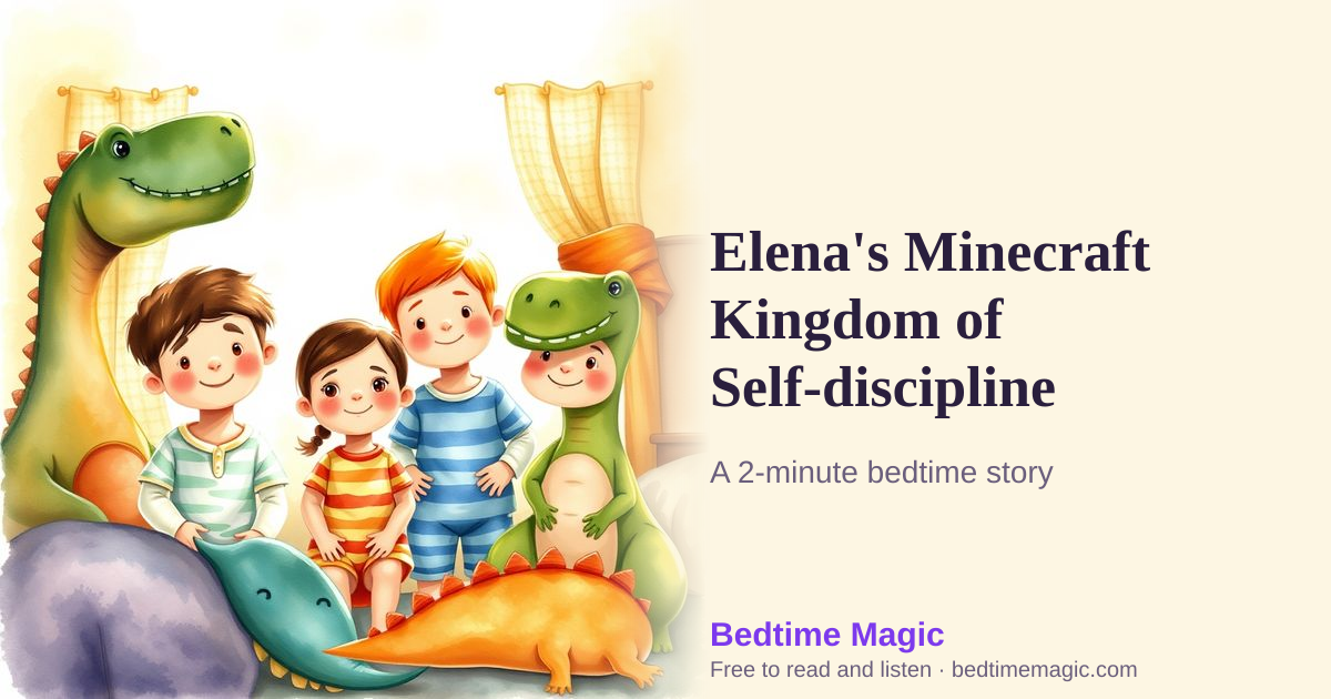 Illustration for Elena's Minecraft Kingdom of Self-discipline
