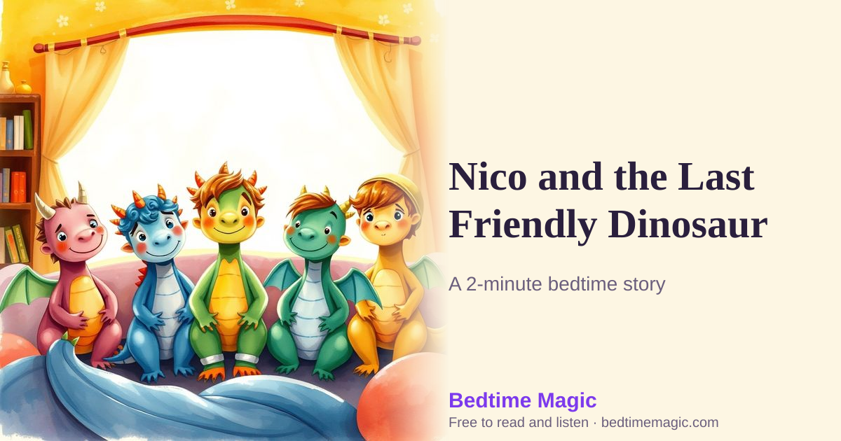 Illustration for Nico and the Last Friendly Dinosaur