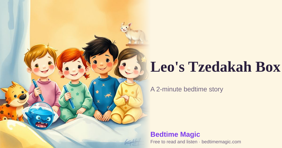 Illustration for Leo's Tzedakah Box