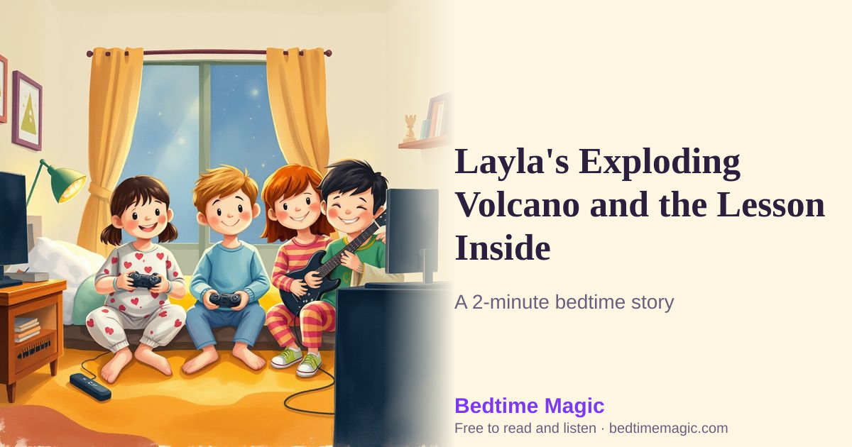 Illustration for Layla's Exploding Volcano and the Lesson Inside