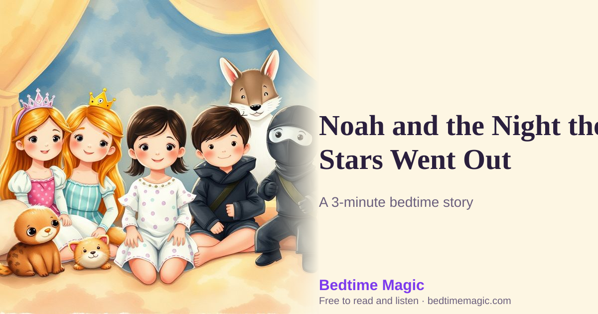 Illustration for Noah and the Night the Stars Went Out