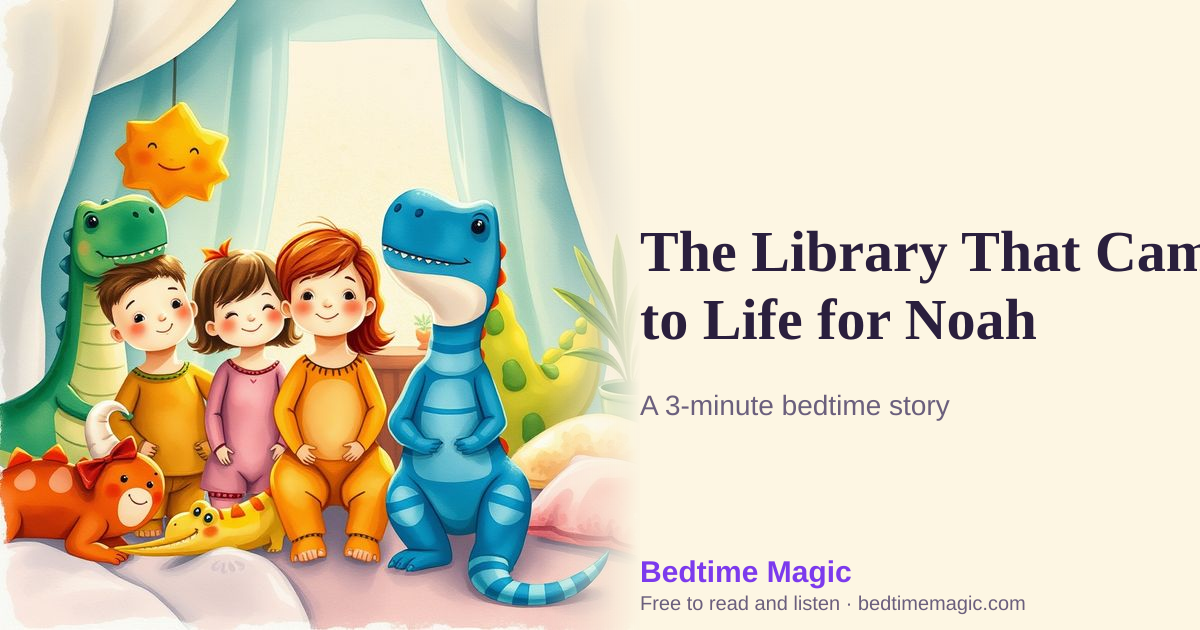 Illustration for The Library That Came to Life for Noah