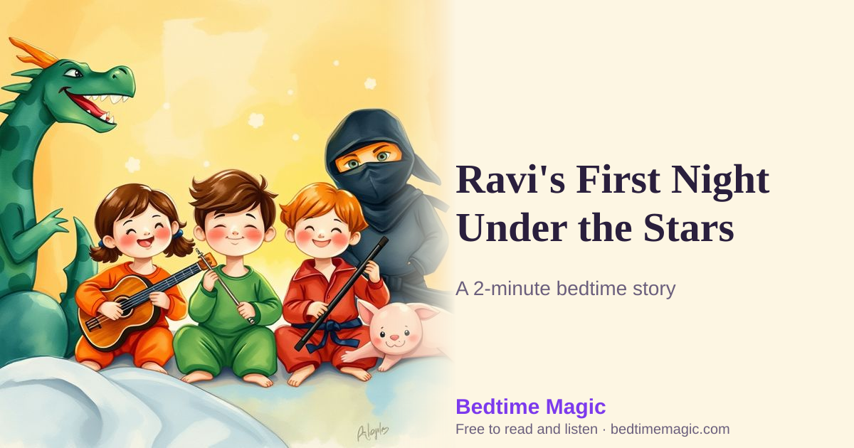 Illustration for Ravi's First Night Under the Stars