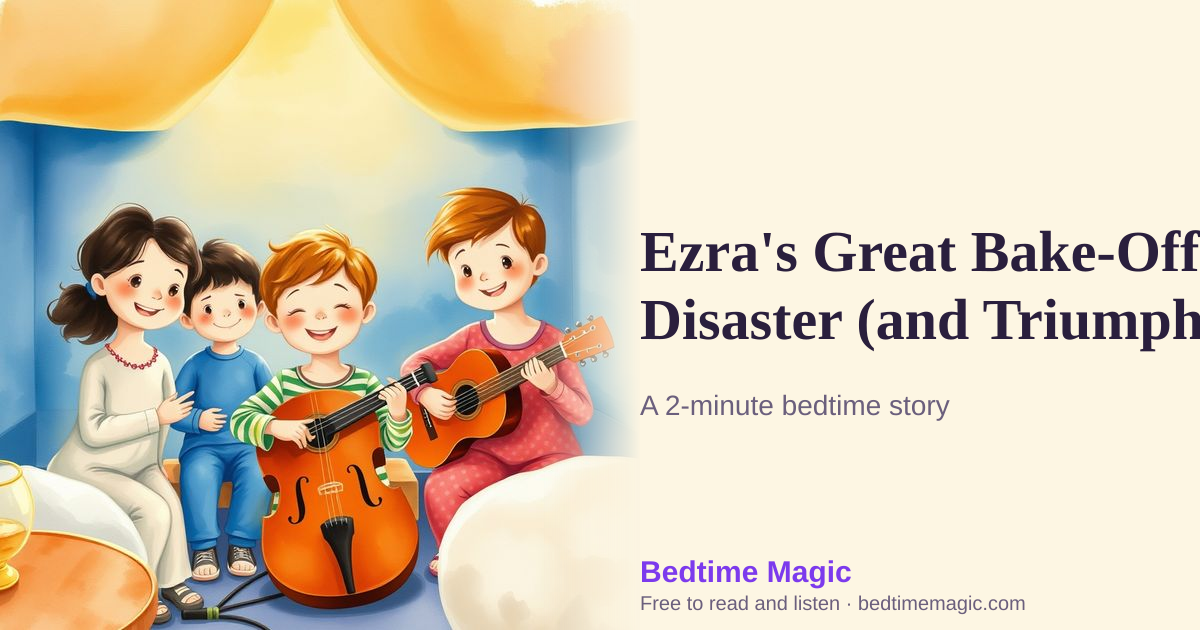 Illustration for Ezra's Great Bake-Off Disaster (and Triumph)