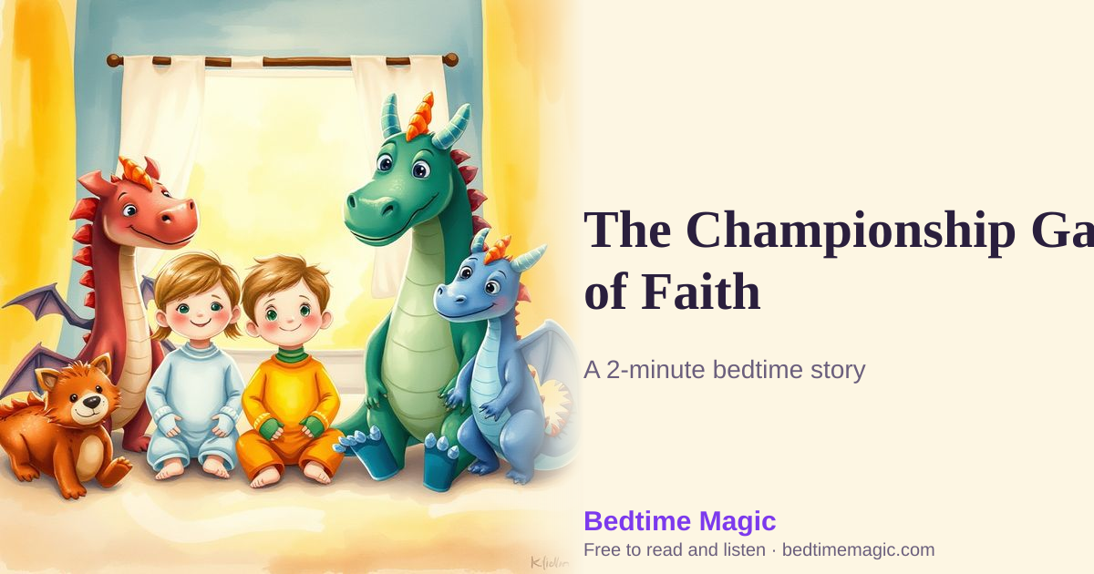 Illustration for The Championship Game of Faith