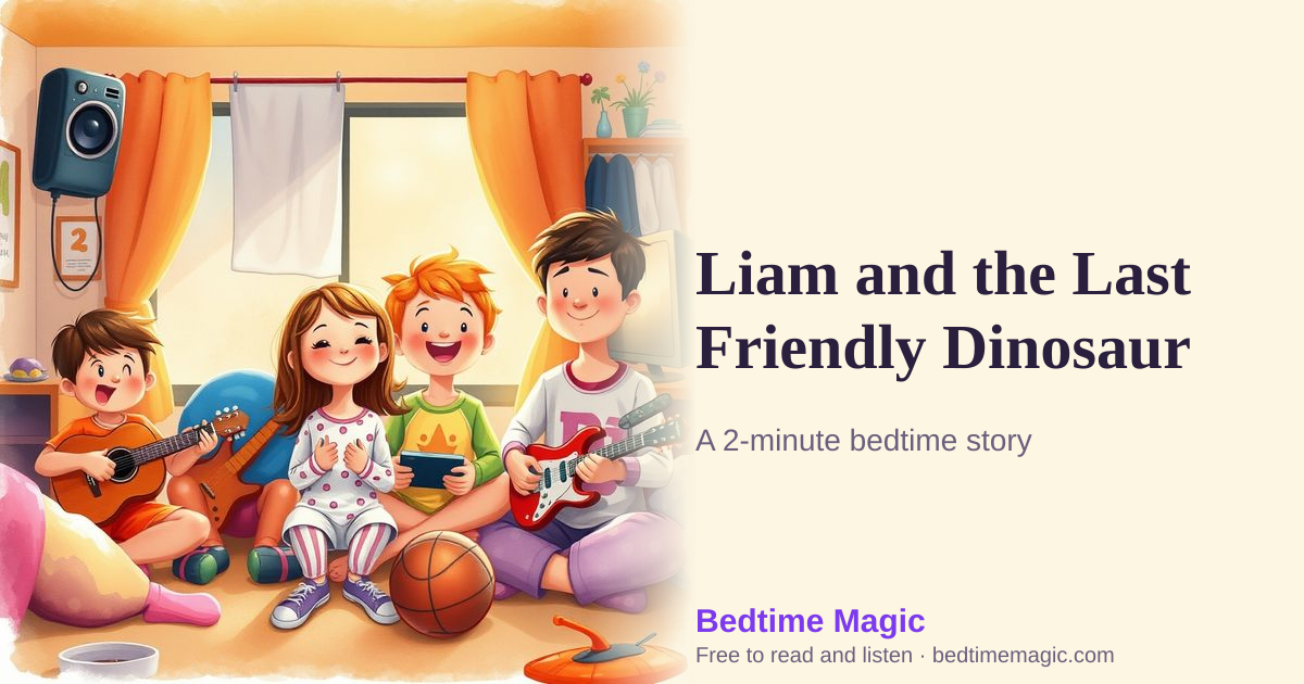 Illustration for Liam and the Last Friendly Dinosaur