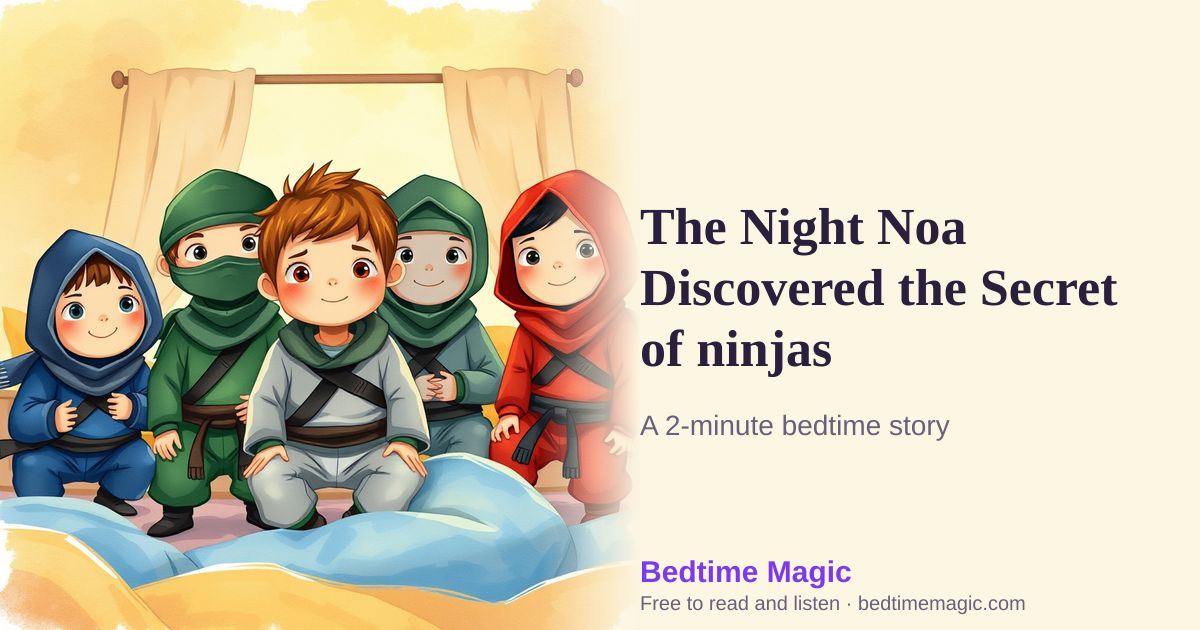 Illustration for The Night Noa Discovered the Secret of ninjas