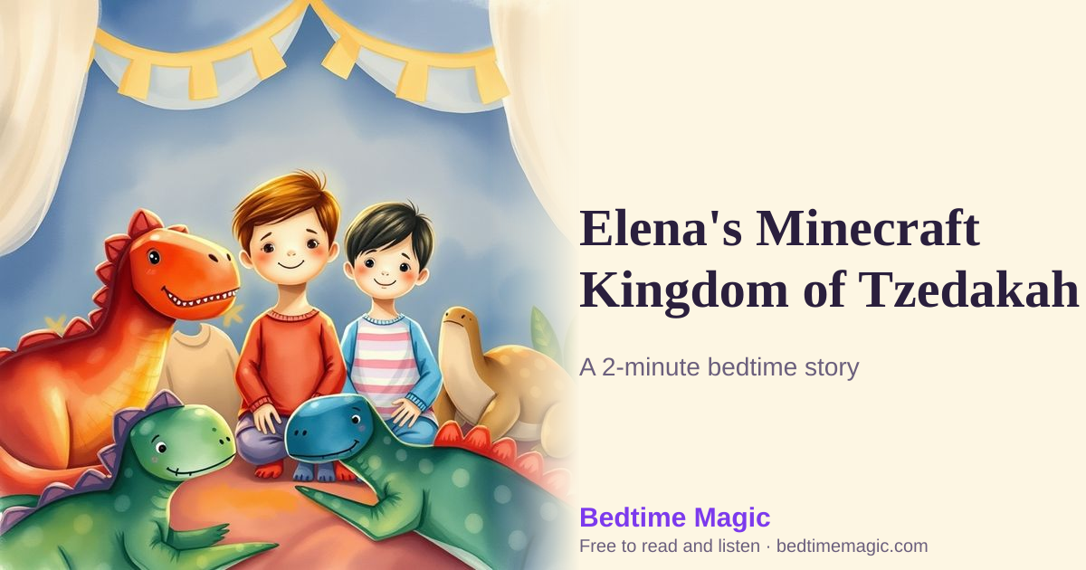 Illustration for Elena's Minecraft Kingdom of Tzedakah