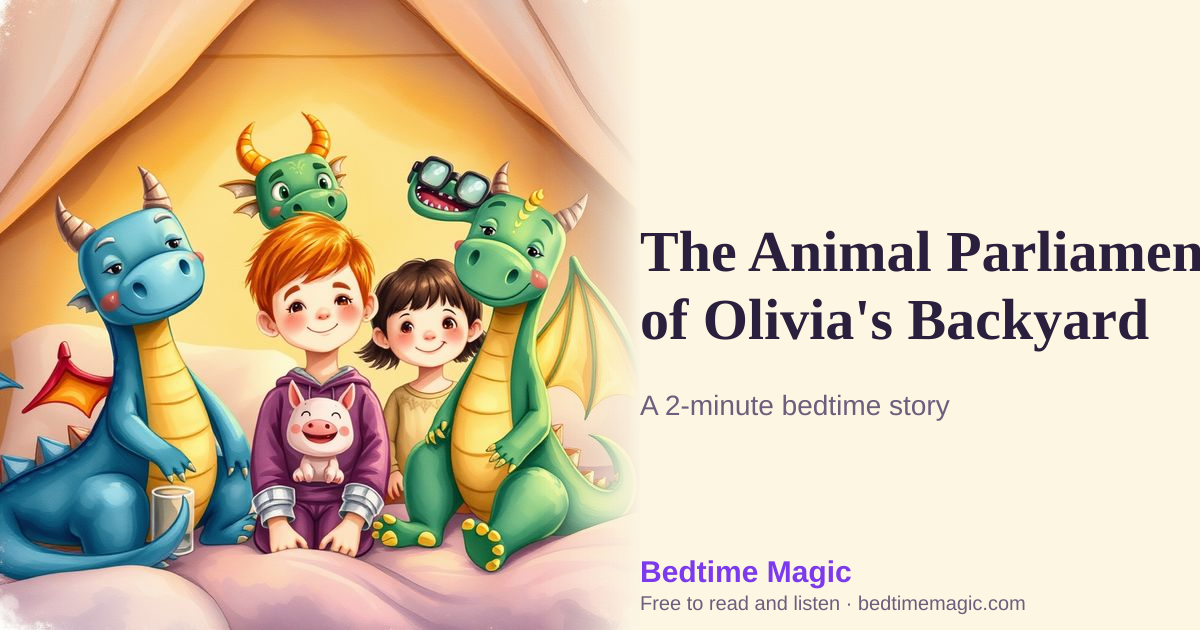 Illustration for The Animal Parliament of Olivia's Backyard