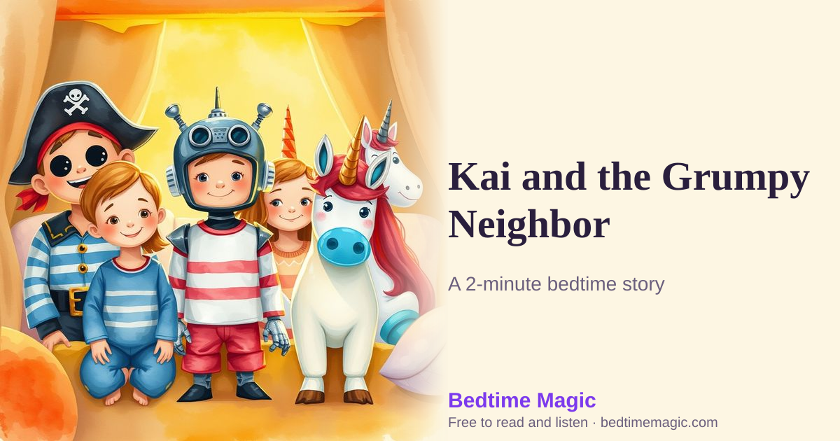 Illustration for Kai and the Grumpy Neighbor