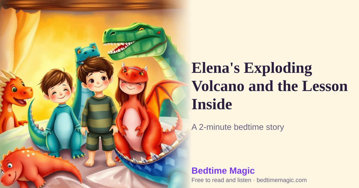 Illustration for Elena's Exploding Volcano and the Lesson Inside