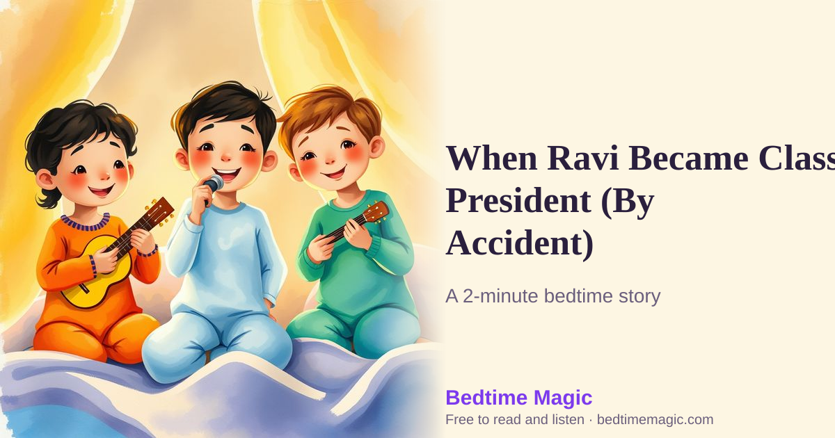 Illustration for When Ravi Became Class President (By Accident)