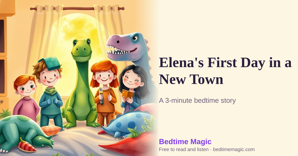 Illustration for Elena's First Day in a New Town