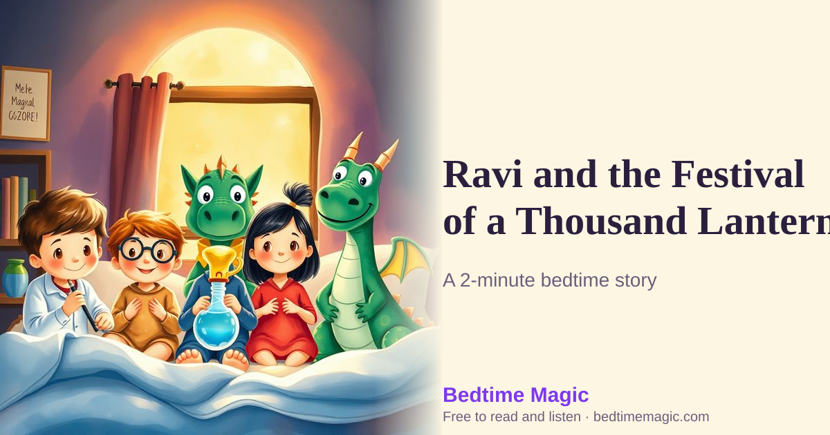 Illustration for Ravi and the Festival of a Thousand Lanterns