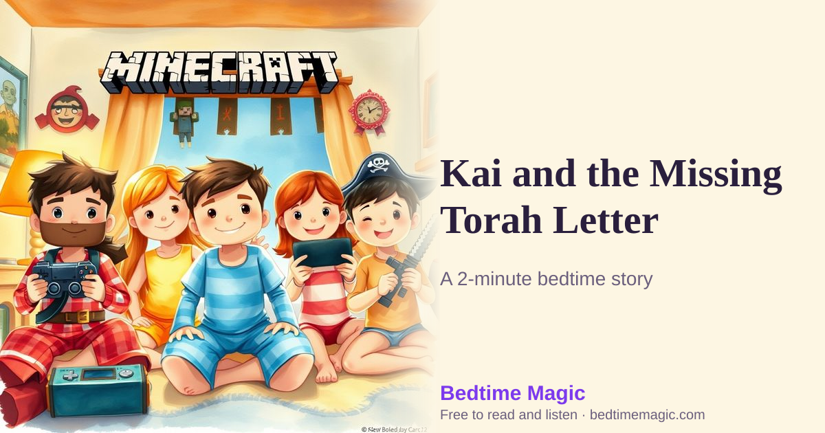 Illustration for Kai and the Missing Torah Letter