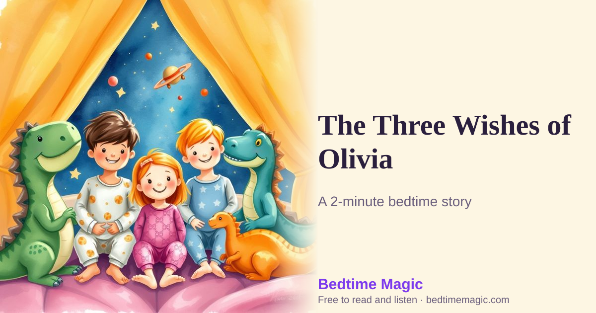 Illustration for The Three Wishes of Olivia