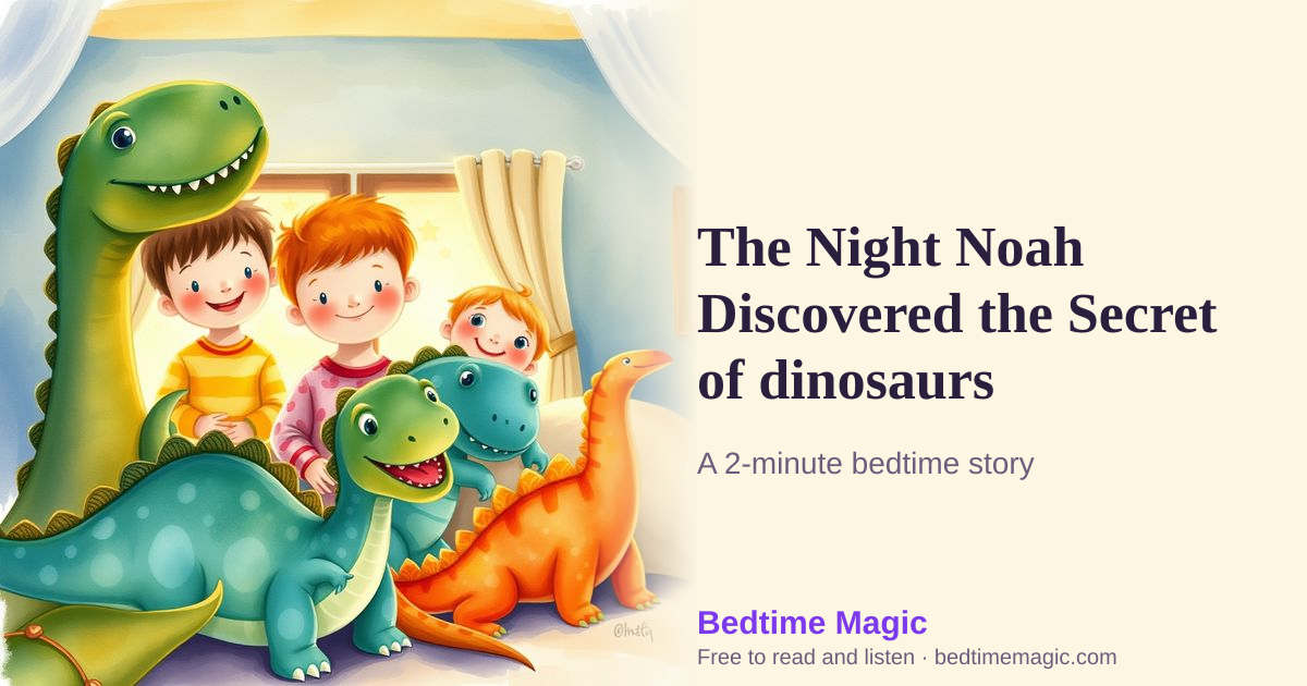 Illustration for The Night Noah Discovered the Secret of dinosaurs