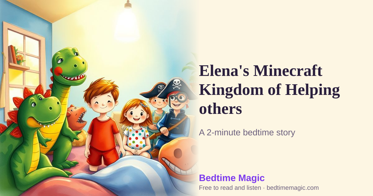 Illustration for Elena's Minecraft Kingdom of Helping others