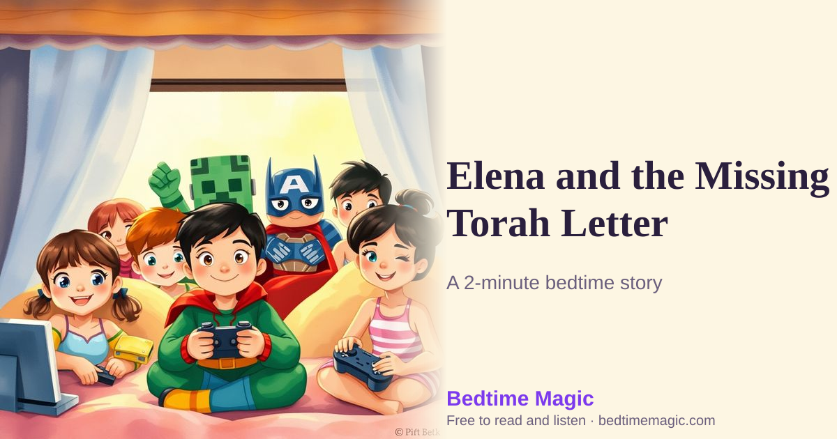 Illustration for Elena and the Missing Torah Letter