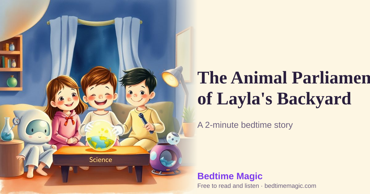 Illustration for The Animal Parliament of Layla's Backyard