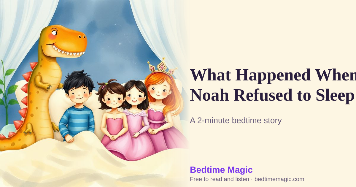 Illustration for What Happened When Noah Refused to Sleep