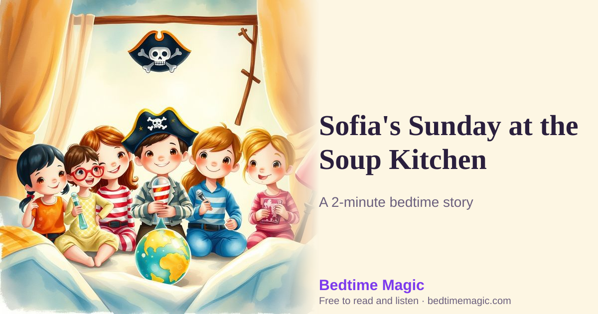 Illustration for Sofia's Sunday at the Soup Kitchen