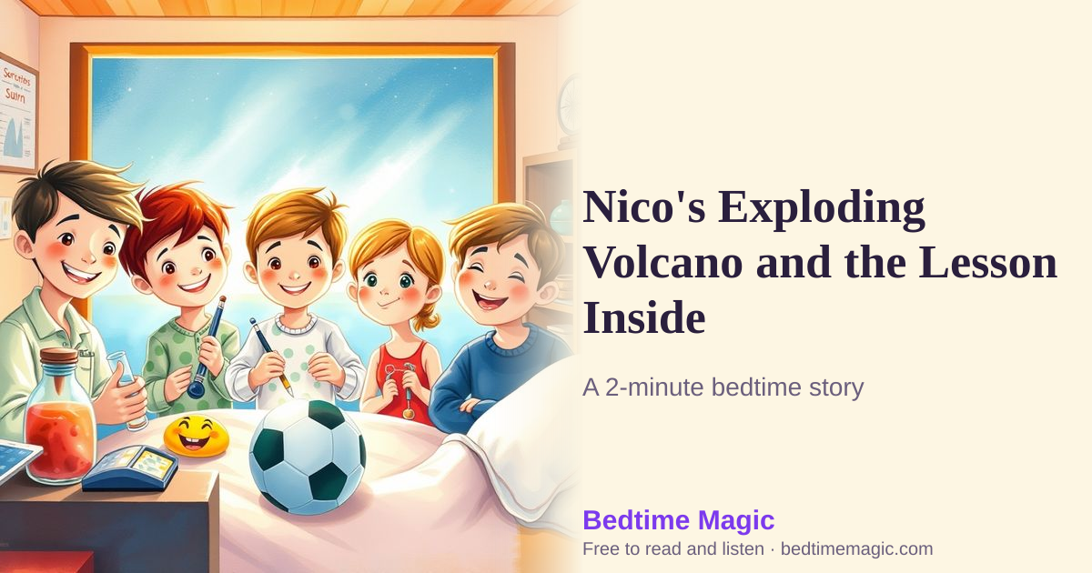 Illustration for Nico's Exploding Volcano and the Lesson Inside