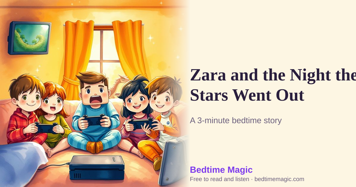 Illustration for Zara and the Night the Stars Went Out
