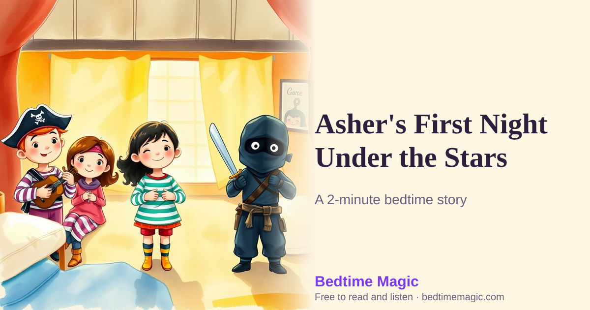Illustration for Asher's First Night Under the Stars