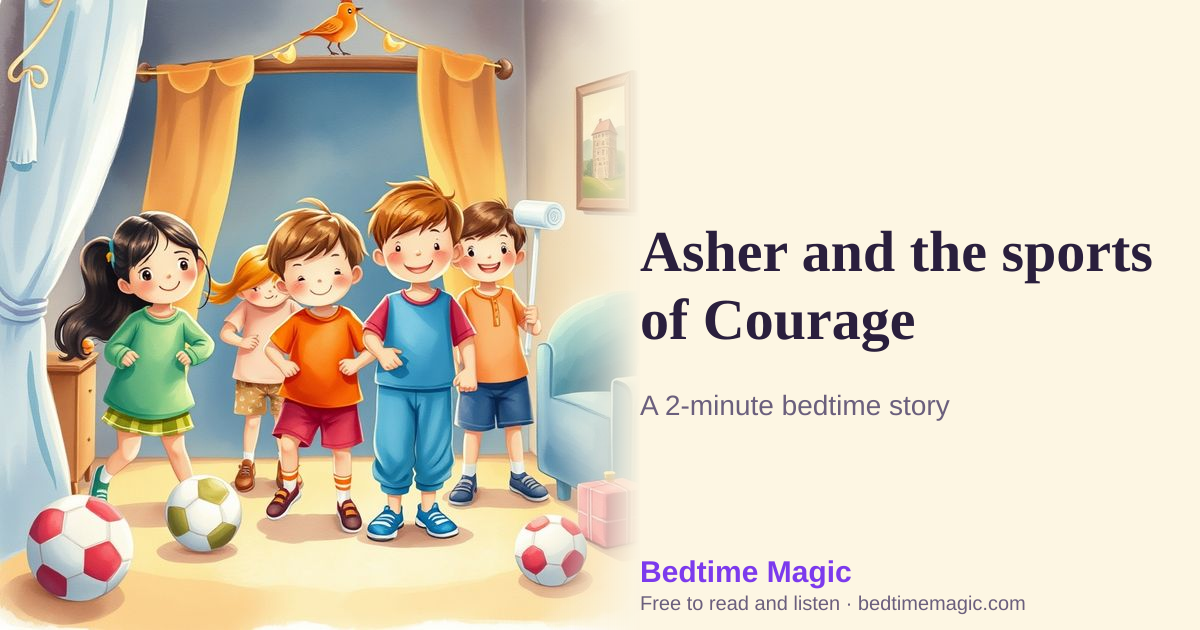 Illustration for Asher and the sports of Courage