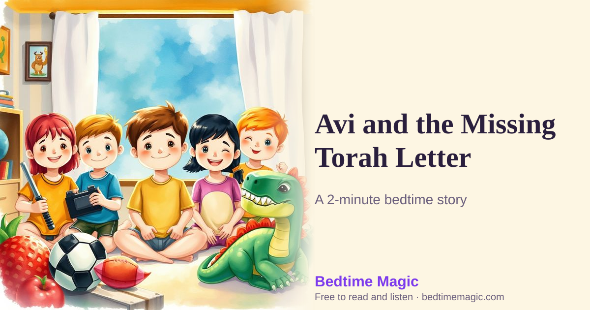 Illustration for Avi and the Missing Torah Letter