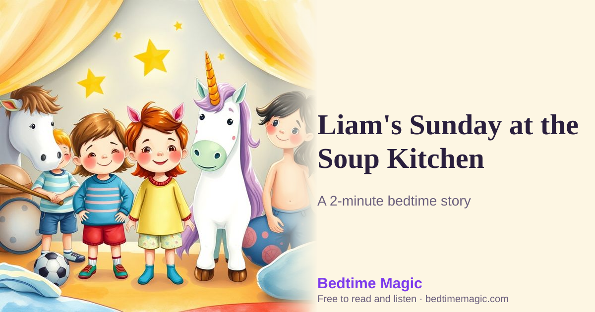 Illustration for Liam's Sunday at the Soup Kitchen