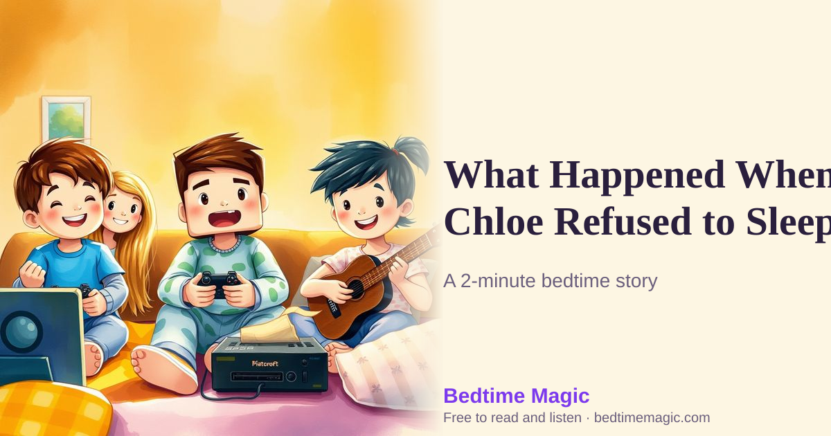 Illustration for What Happened When Chloe Refused to Sleep