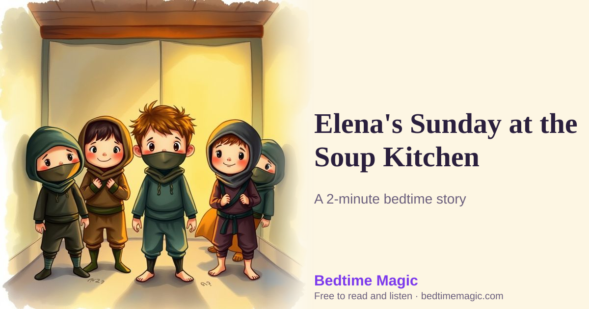 Illustration for Elena's Sunday at the Soup Kitchen