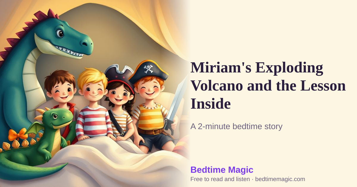 Illustration for Miriam's Exploding Volcano and the Lesson Inside