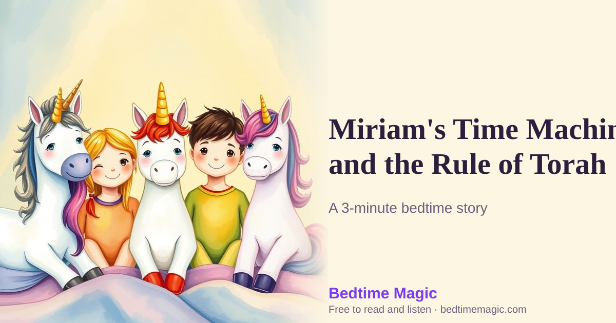 Illustration for Miriam's Time Machine and the Rule of Torah