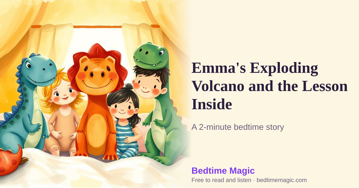 Illustration for Emma's Exploding Volcano and the Lesson Inside