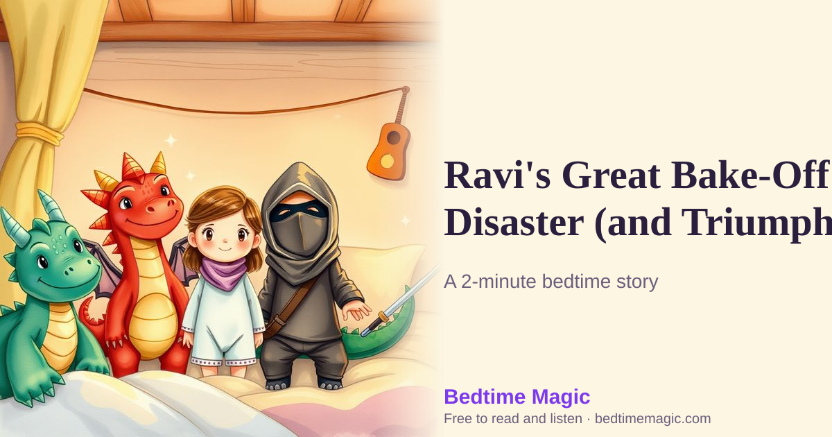 Illustration for Ravi's Great Bake-Off Disaster (and Triumph)