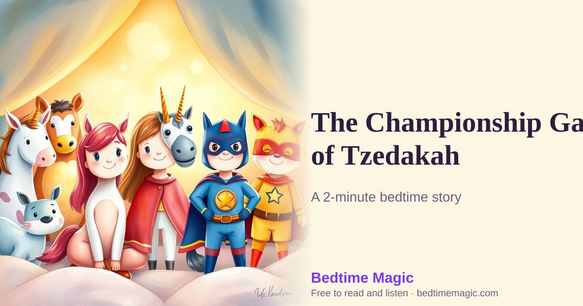 Illustration for The Championship Game of Tzedakah
