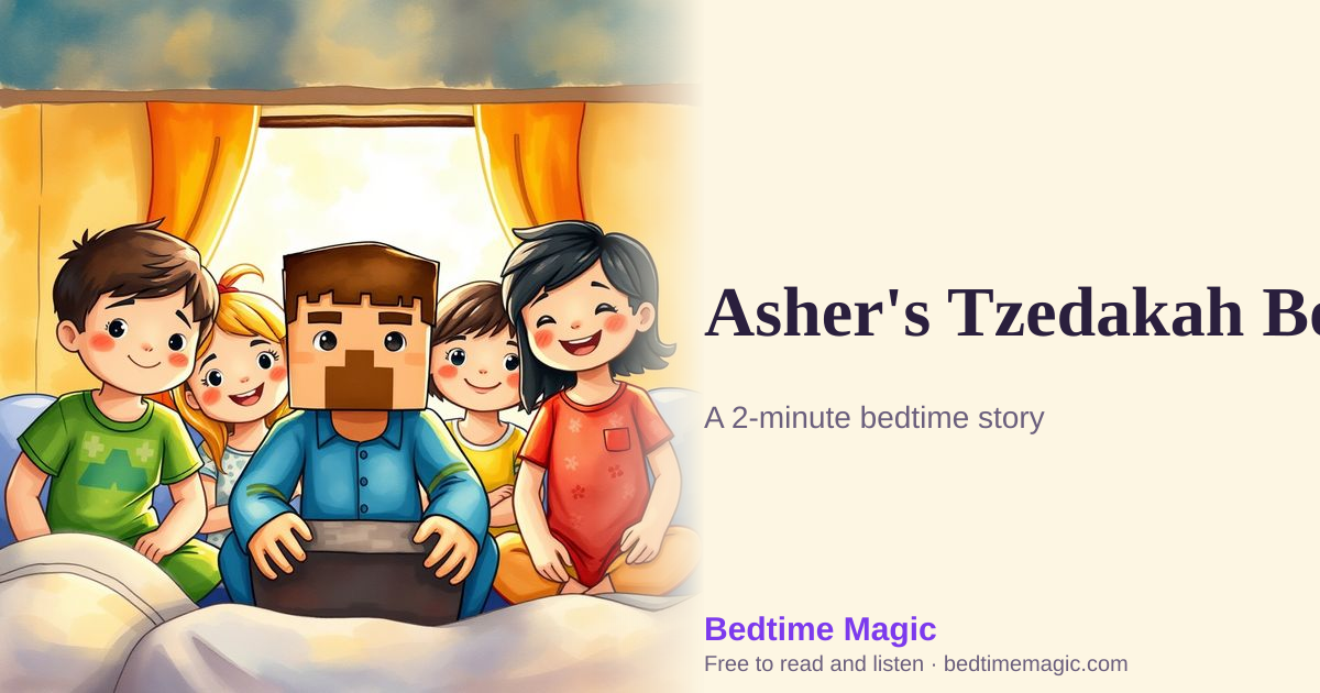 Illustration for Asher's Tzedakah Box