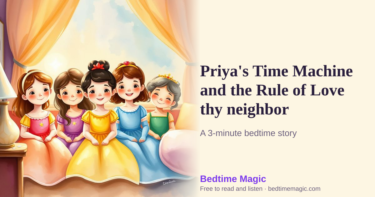 Illustration for Priya's Time Machine and the Rule of Love thy neighbor
