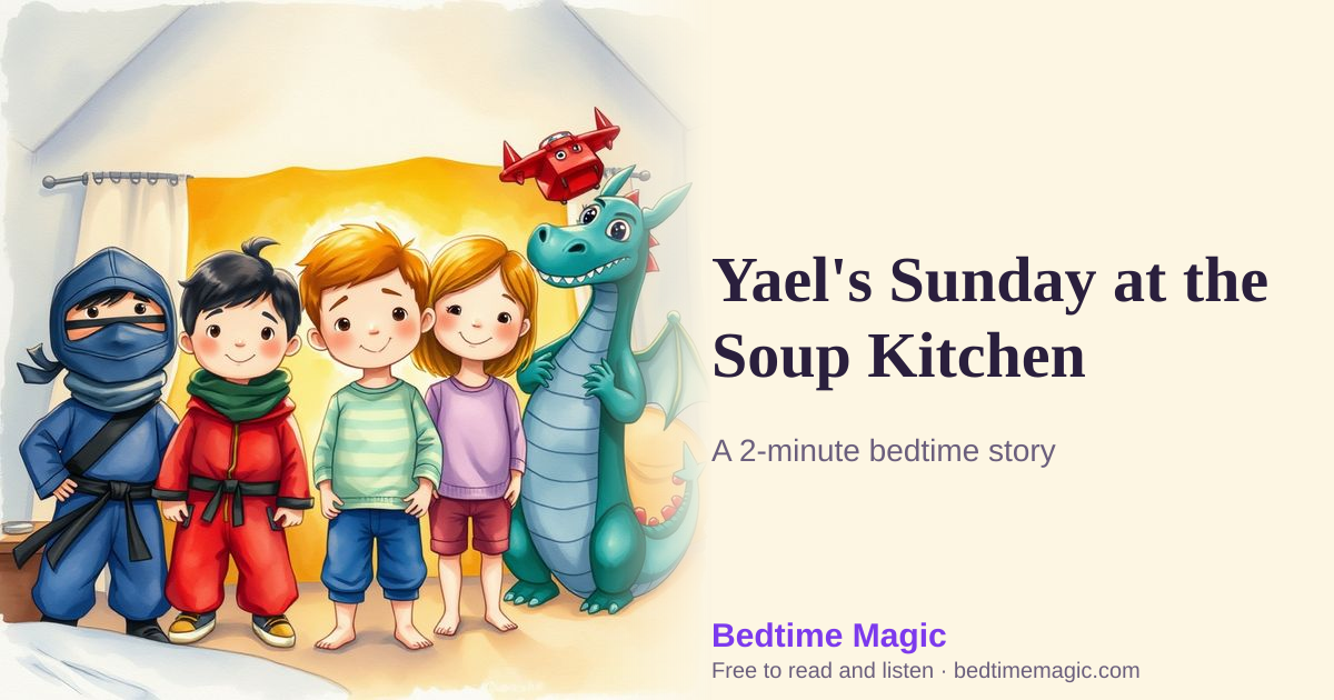 Illustration for Yael's Sunday at the Soup Kitchen