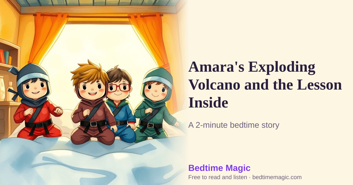 Illustration for Amara's Exploding Volcano and the Lesson Inside