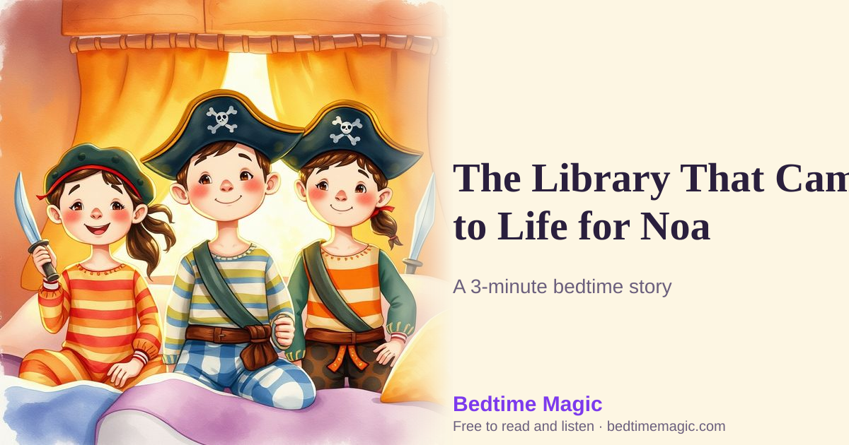 Illustration for The Library That Came to Life for Noa