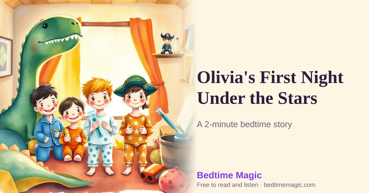 Illustration for Olivia's First Night Under the Stars