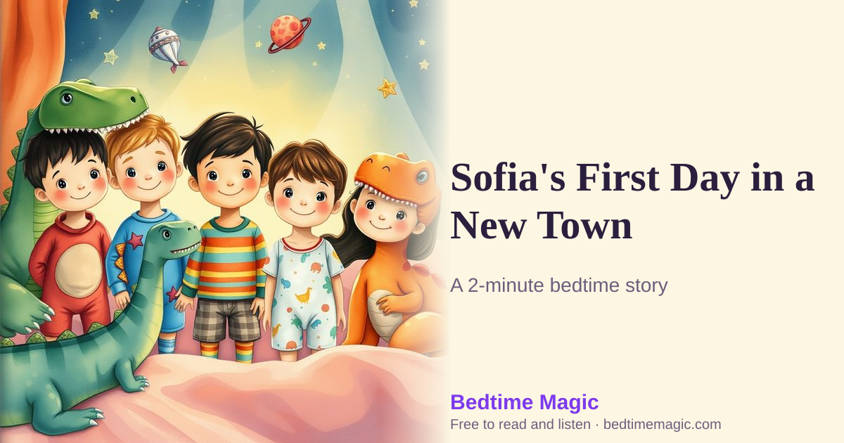Illustration for Sofia's First Day in a New Town