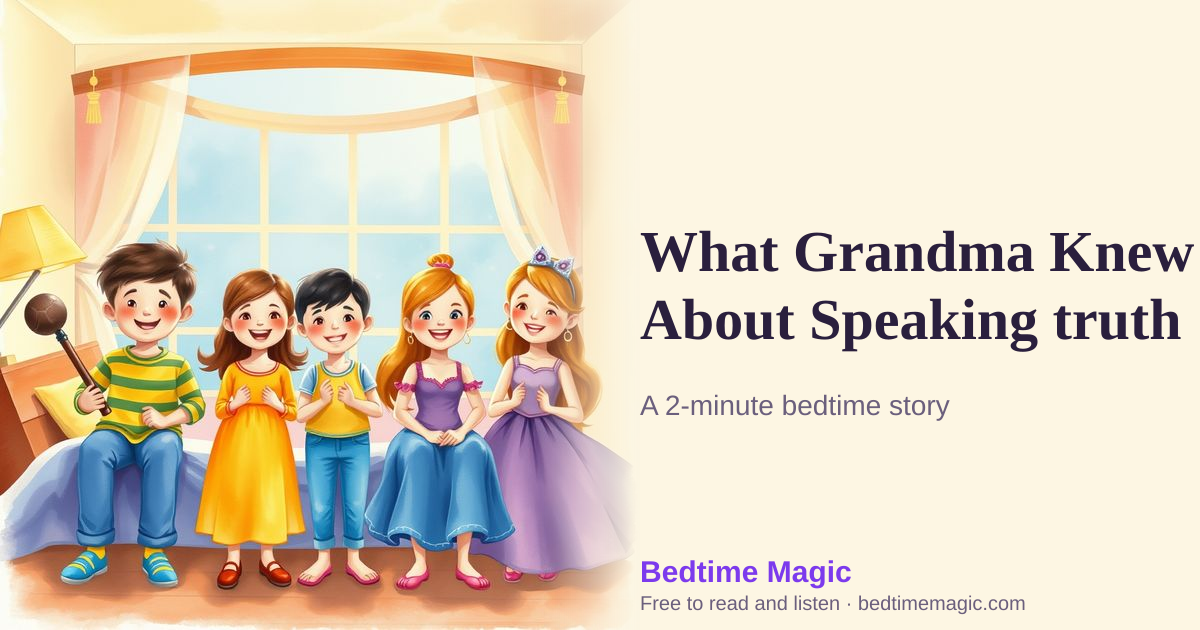 Illustration for What Grandma Knew About Speaking truth
