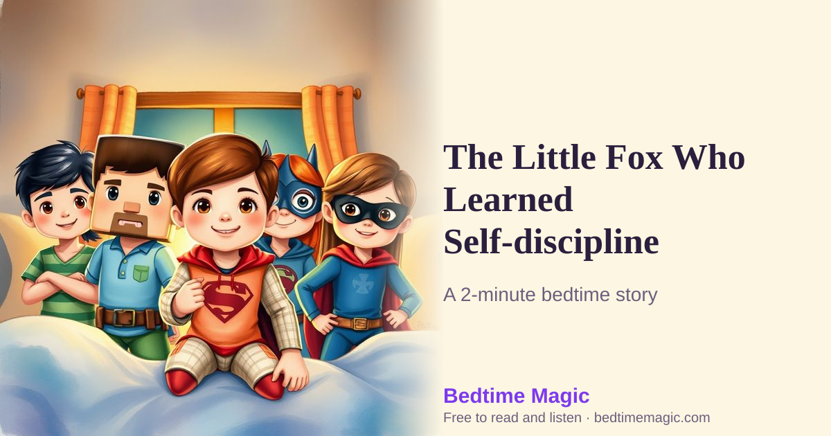 Illustration for The Little Fox Who Learned Self-discipline