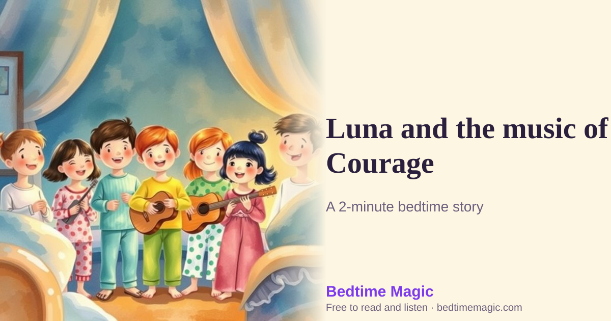 Illustration for Luna and the music of Courage